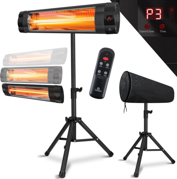 KESSER® 2500W Heater with Remote Height Adjustable Stand +  Cover