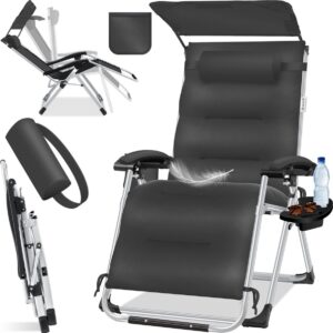 KESSER® Luxury Lounger – Extra Wide & Comfortable Recliner with Thick Cushions, Armrests, Pillow, Side Table & Storage