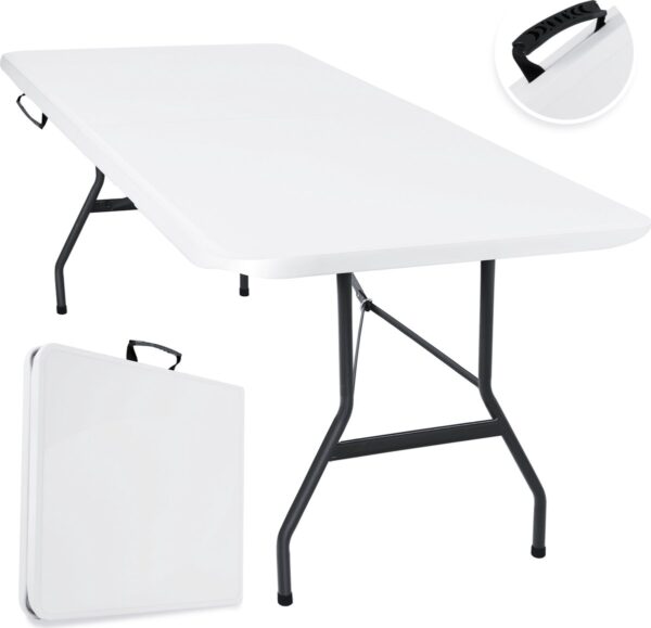 KESSER® Folding Table 183cm – Plastic, for 8 People