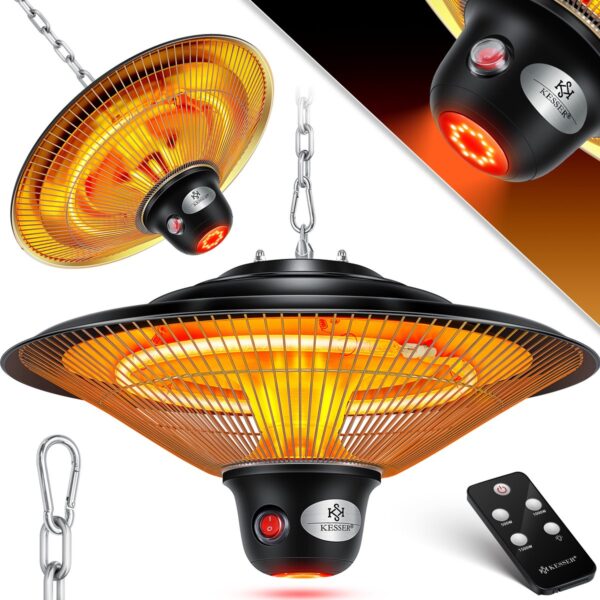 KESSER® 1500W Infrared Ceiling Patio Heater – Electric with Remote