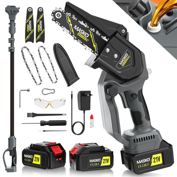 MASKO® Mini Chainsaw – 800W Handheld Electric Chainsaw with Extension Handle