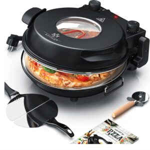 KESSER® Electric Pizza Oven – 1200W, Up to 400°C – With Refractory Stone & Timer