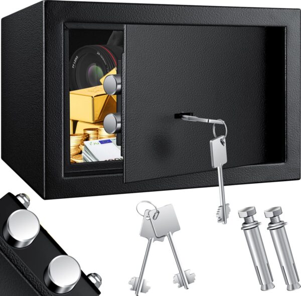 KESSER® Wall Safe with Key Lock – 30x20x20 cm Mechanical Safe