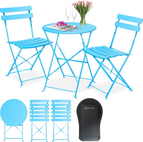 KESSER® 3-Piece Bistro Set – Folding Table with 2 Chairs