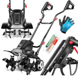 MASKO® Electric Garden Tiller – 1500W, 40cm Width, 20cm Depth