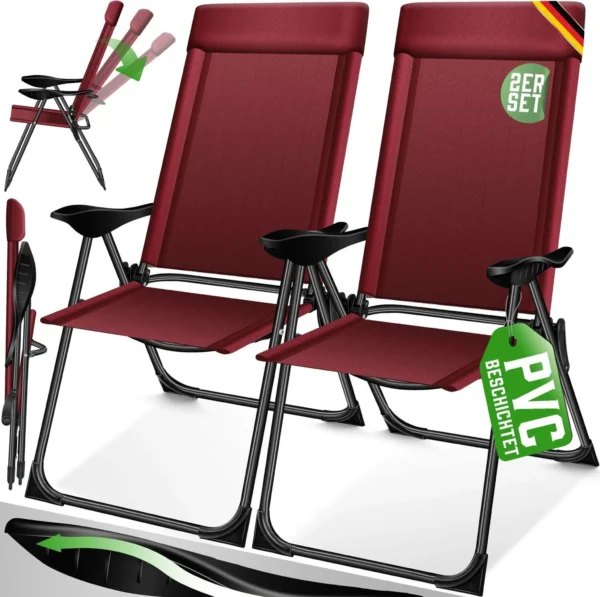 KESSER® Set of 2 Folding Garden Chairs