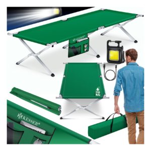 KESSER® Folding Camping Bed with Carry Bag & Side Pocket