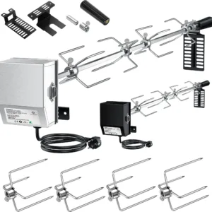 KESSER® Stainless Steel Rotisserie Skewer Set 107cm with  220V Electric Motor