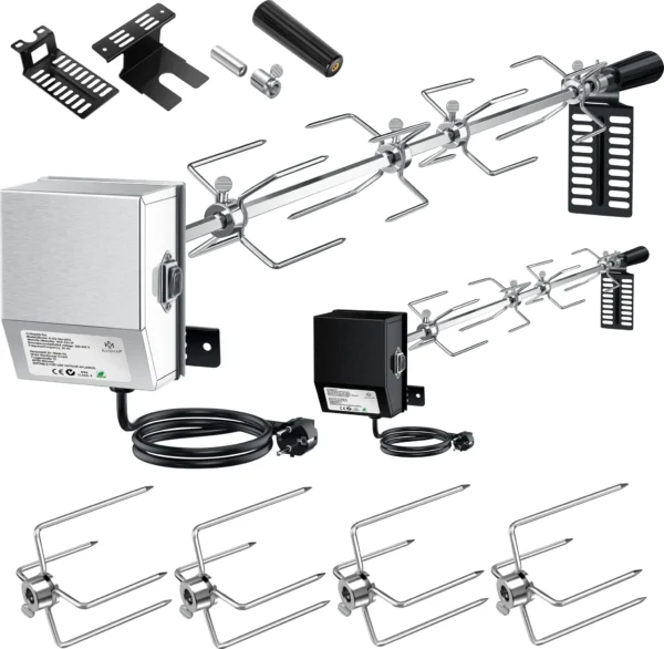 KESSER® Stainless Steel Rotisserie Skewer Set 107cm with  220V Electric Motor