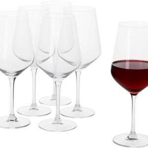 كؤوس زجاج شفاف 6 قطع