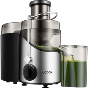 عصارة فواكه وخضراوات –  بثلاث سرعات، فتحة واسعة، من الفولاذ المقاوم للصدأ