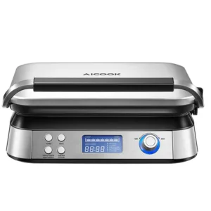 صانعة وافل احترافية 1600 واط – وافل بلجيكي مثالي بشاشة و7 مستويات تحمير