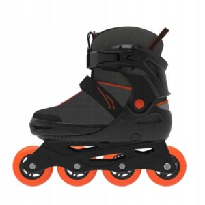 أحذية تزلج للأطفال ، لون أسود مع برتقالي، مقاسات من 37 إلى 41