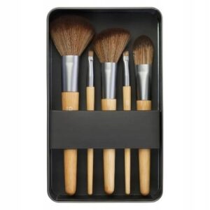 طقم فرش مكياج احترافية 5 قطع مع حقيبة