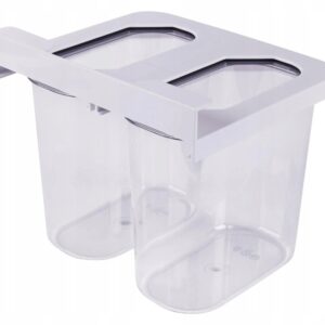 عبوتان للتخزين تُعلَّقان أسفل الرف