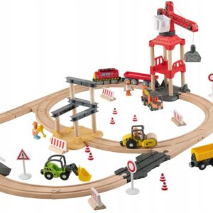 مجموعة ألعاب قطار خشبي