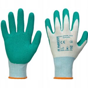 قفازات حدائق – أبيض/فيروزي – مقاس 9