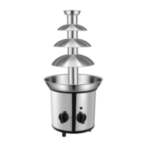 نافورة شوكولاتة كهربائية 4 مستويات – ستانلس ستيل، 170 واط، سعة 2 كغ، مثالية للحفلات والأعراس