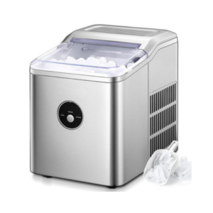 ماكينة صنع مكعبات الثلج السريعة – إنتاج 12 كجم/24 ساعة – فضي