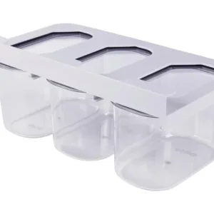 مجموعة 3 حاويات تخزين معلّقة تحت الرف