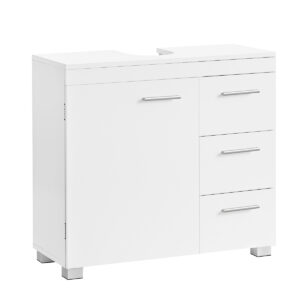 خزانة حمام مع أدراج لوضع الحوض – 70 × 30 × 64 سم