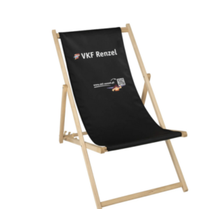 كرسي استرخاء خشبي للشاطئ “Beach-Wood” مع طباعة مخصصة – قابل للطي ومسند ظهر قابل للتعديل بثلاث وضعيات