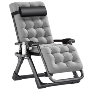 كرسي استرخاء زيرو جرافيتي معزز – كرسي مضاد للجاذبية قابل للتعديل مع وسادة مبطنة وحامل أكواب، مناسب للحديقة والمسبح والرحلات