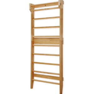 سلم فيزيونيكس® السويدي للجدران للتمارين والجمباز، 10 قضبان، خشب صنوبر، 195×80×14 سم، يتحمل حتى 100 كجم