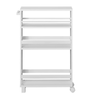 عربة تخزين للمطبخ من LIVARNO Home بثلاثة أرفف – لون أبيض (حالة جديدة تقريبًا)