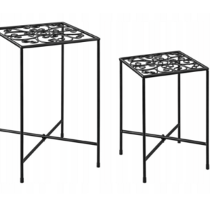 حامل نباتات من المعدن – مجموعة قطعتين للمساحات الداخلية والخارجية