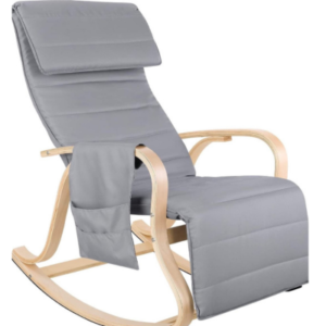 كرسي استرخاء هزاز لوكسيكو® مريح بتصميم مريح للاستخدام الداخلي – لون رمادي