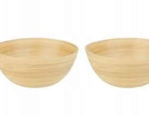 طقم أوعية من الخيزران، مكون من وعاءين