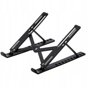 حامل الكمبيوتر المحمول/التابلت L090 - أسود | قابل لتعديل الارتفاع والزاوية