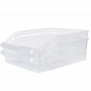 سلال شفافة LIVARNO – 2 قطعة، 26×9.5×30 سم، مع واجهة منخفضة