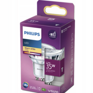 لمبة LED سبوت GU10 – 3.5 واط (تعادل 35 واط)، 255 لومن، 2700 كلفن