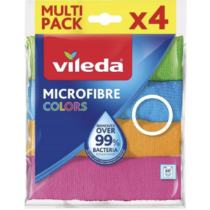 طقم مناشف مايكروفايبر ملوّنة – 4 قطع