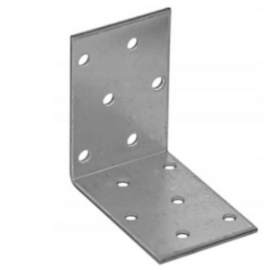 طقم 12 زاوية معدنية 60×60×40 مم مع مساطر مثقبة وبشقوق للتثبيت