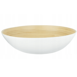 وعاء خيزران كبير – أبيض