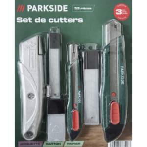 طقم سكاكين PARKSIDE 33 قطعة – لقص السجاد والكرتون والورق، STRONG