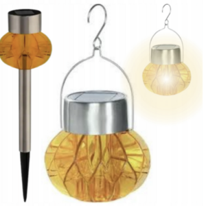 مصباح شمسي LED أزرق قابل للوقوف أو التعليق