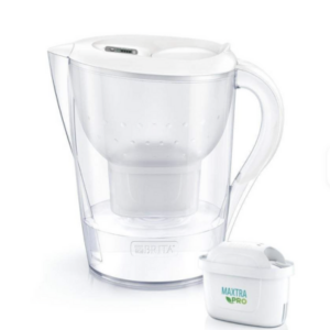إبريق فلتر مياه Brita Marella XL (أبيض) مع خراطيش MAXTRA Pro – كل-في-1 لتحسين طعم وجودة الماء.