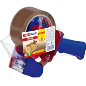 طقم Tesapack Strong للتغليف مع موزع يدوي وبكرة شريط واحدة