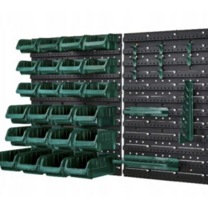 منظّم ورشة على الحائط من PARKSIDE مع 43 قطعة لترتيب وتخزين الأدوات والمعدات بشكل منظم وسهل الوصول.