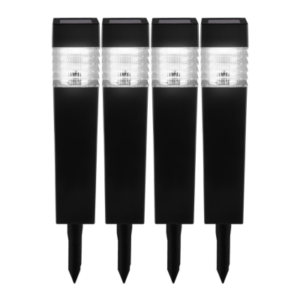 مجموعة إضاءة LED تعمل بالطاقة الشمسية من ليفارنو، مكونة من 4 قطع