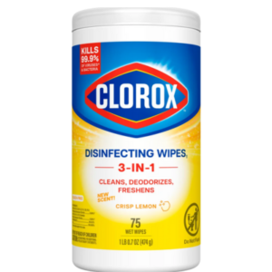 مناديل تنظيف مطهرة كلوروكس™ – برائحة الليمون الطازج