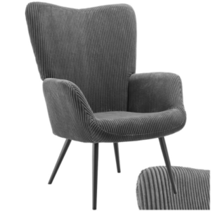 كرسي هيغه أنثراسيت/أسود – بدون مسند قدم