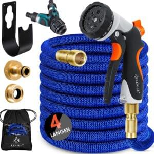 KESSER® Premium Garden Hose flexible 15 meters extendable  - including connections