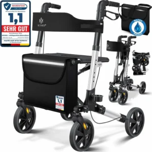 KESSER Rollator Walking Foldable Rollator Lightweight Walking Aid