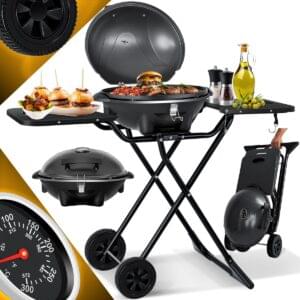 KESSER® 2in1 Electric BBQ Grill – 2400W Table & Standing Grill with Lid, Thermometer