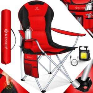 KESSER® Foldable Camping Chair – Up to 150 kg – with Cup Holder & Carry Bag